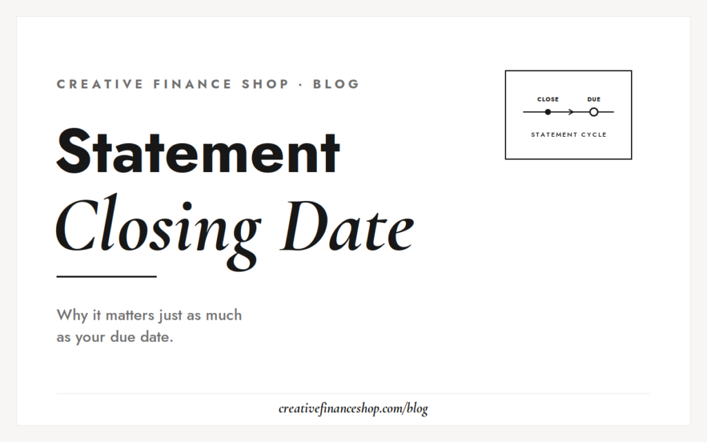 Credit Card Statement Closing Date